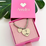 Bracciale Sfere Cuore Personalizzabile