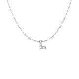 Collana Lettera Zircò Silver (diverse lettere disponibili)