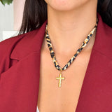 Collana Leopard Cross