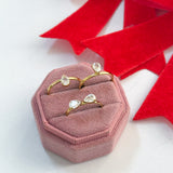 Set 3 Anelli Drop Ribbon Gold